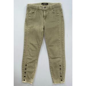 J Brand Suvi Fit 4-Pocket Jeans in Distress Trooper. Functional Button Cuffs. 27